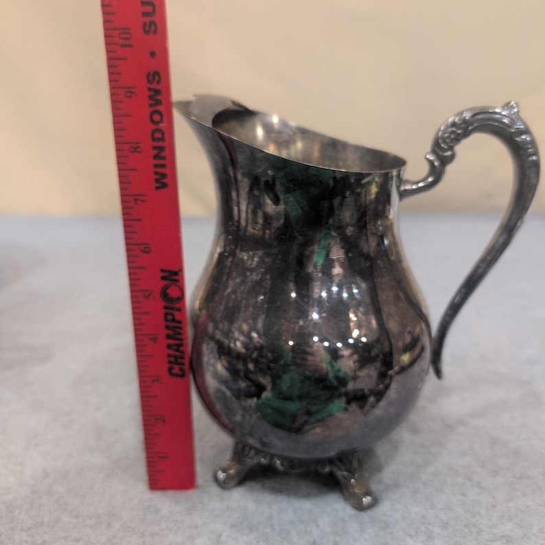 F.B. Rogers Silver Co 3707 Silver Plated Footed Water Pitcher with Ice Guard image 2