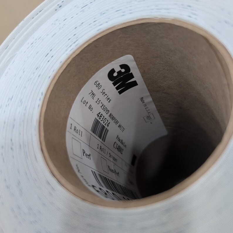3 Meter 680 Series Scotchlite Reflective Vinyl Film Nonperf White 6800-1515-010 Rolle Bild 6