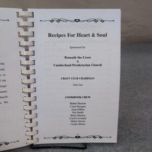 Heart & Soul Cookbook Beneath the Cross Cumberland Presbyterian Church Pinson AL image 3