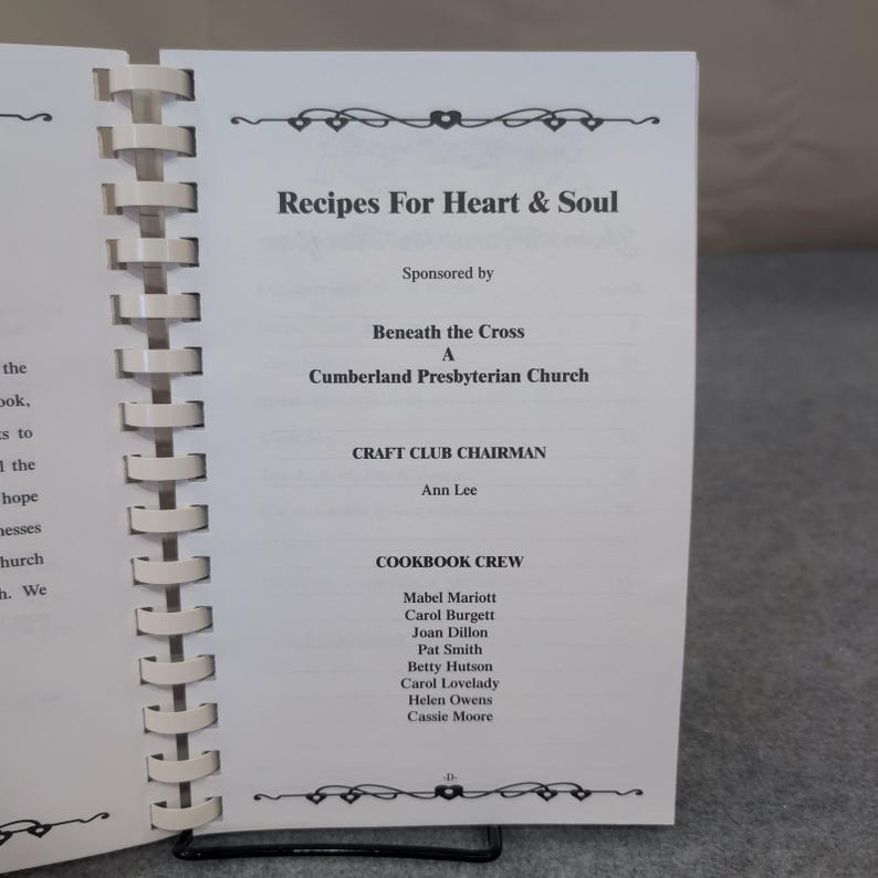 Heart & Soul Cookbook Beneath the Cross Cumberland Presbyterian Church Pinson AL image 3