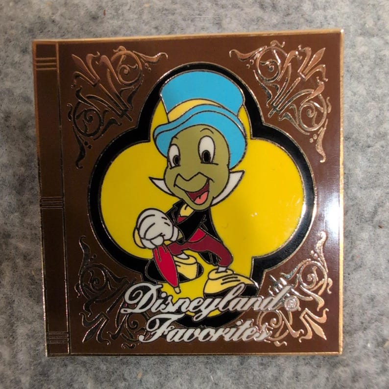 Disney Jiminy Cricket Pinocchio Disneyland Favorites 2002 Trading Pin image 1