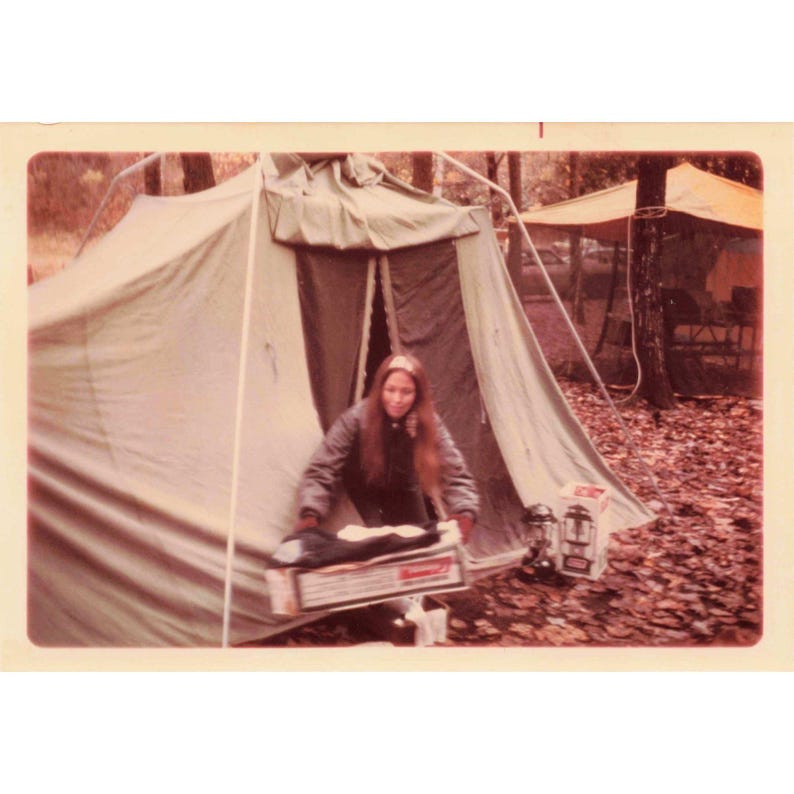 Vintage 1970s Great Smoky Mountains Camping Trip Lot of 9 Photos 3.5x5 image 9