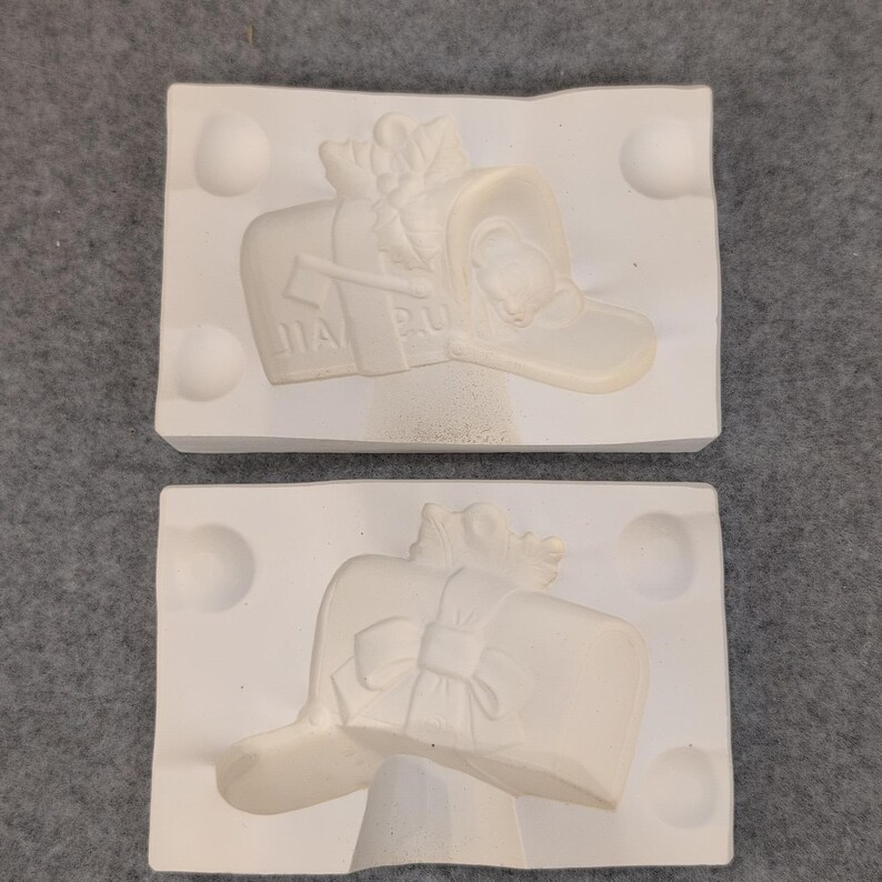 VTG 1981 Alberta's Molds Inc Ceramic Mailbox Holly Mouse Ceramic Slip Mold A-247 image 3