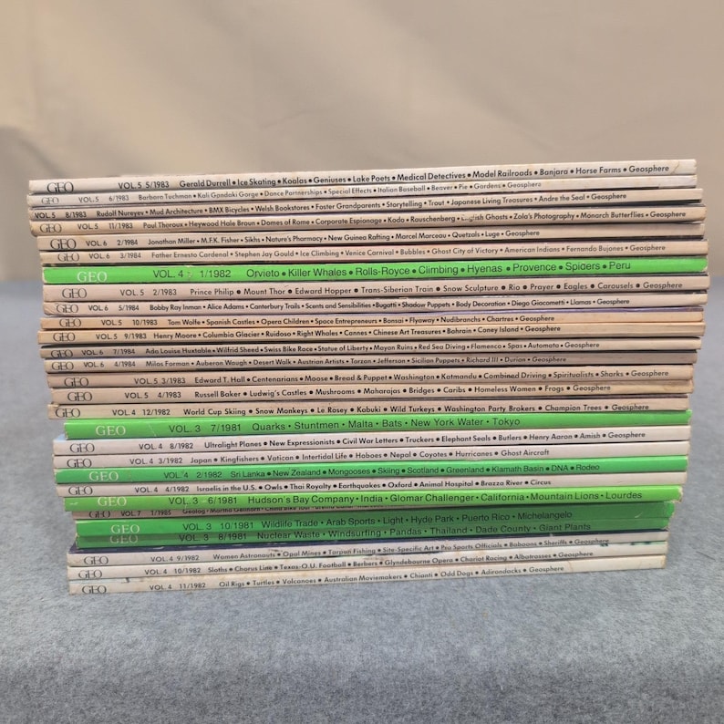 Lot van 28 GEO Magazine Vintage 1981-1984 The Earth Diary Travel Culture Nature afbeelding 1