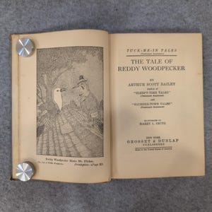 The Tale of Reddy Woodpecker Tuck Me In Tales Arthur Scott Bailey 1922 HC Book image 4