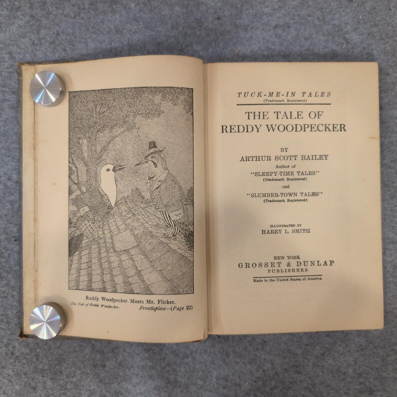 The Tale of Reddy Woodpecker Tuck Me In Tales Arthur Scott Bailey 1922 HC Book image 4