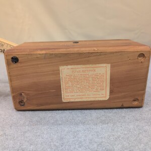 Vintage Lane Cedar Chest Miniature Jewelry Trinket Box Geo Cater Furniture Co image 14
