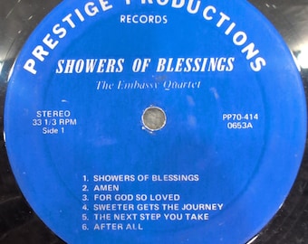 The Embassy Quartet Showers of Blessings Vinyl LP Prestige Productions PP70-414