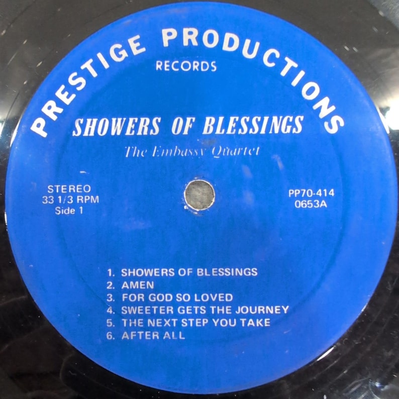 Die Botschaft Quartett Showers of Blessings Vinyl LP Prestige Produktionen PP70-414 Bild 1