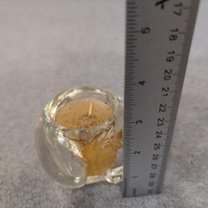 Vintage Clear Glass Elephant Figurine with Integrated Candle Made in Taiwan image 4