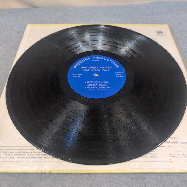 The Faith Trio One More Valley Vinyl LP Prestige Productions 90709A Gospel Recor image 3