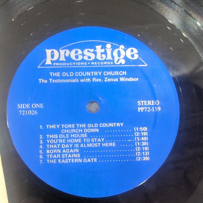 The Testimonials Rev Zenus Windsor The Old Country Church Vinyl LP Record Stereo image 4
