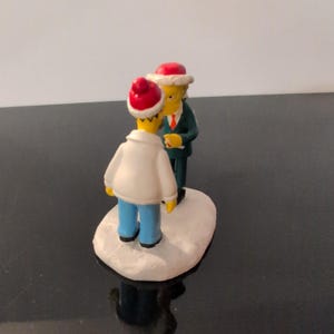 Hawthorne Village The Simpsons Christmas Bonus Homer Mr Burns Figurine 2005 image 3