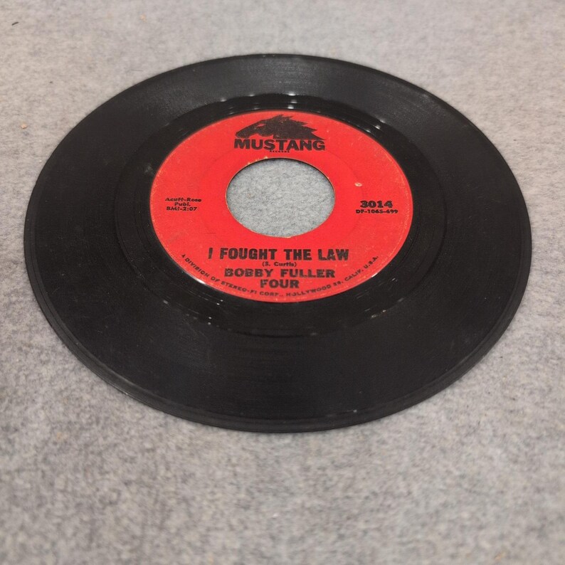 Bobby Fuller Vier habe ich gegen das Gesetz gekämpft Little Annie Lou 45 RPM mustang 3014 Vinyl Bild 3