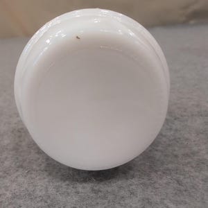 Vintage White Milk Glass Ribbed Bud Vase with Ruffled Rim image 6