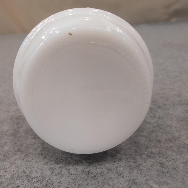 Vintage White Milk Glass Ribbed Bud Vase with Ruffled Rim image 6
