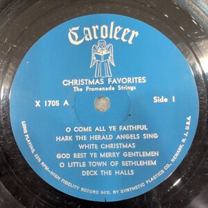 The Spaziergang Strings Christmas Favorites Vinyl LP Caroleer Cords X 1705 VG Bild 3