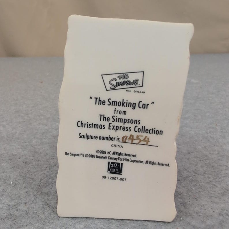 The Simpsons Christmas Express Smoking Car Patty Selma 2003 Sculpture 0454 image 5