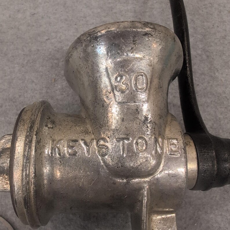 Keystone No 30 Meat Grinder Food Chopper Hand Crank Made in USA Vtg Cast Metal image 2