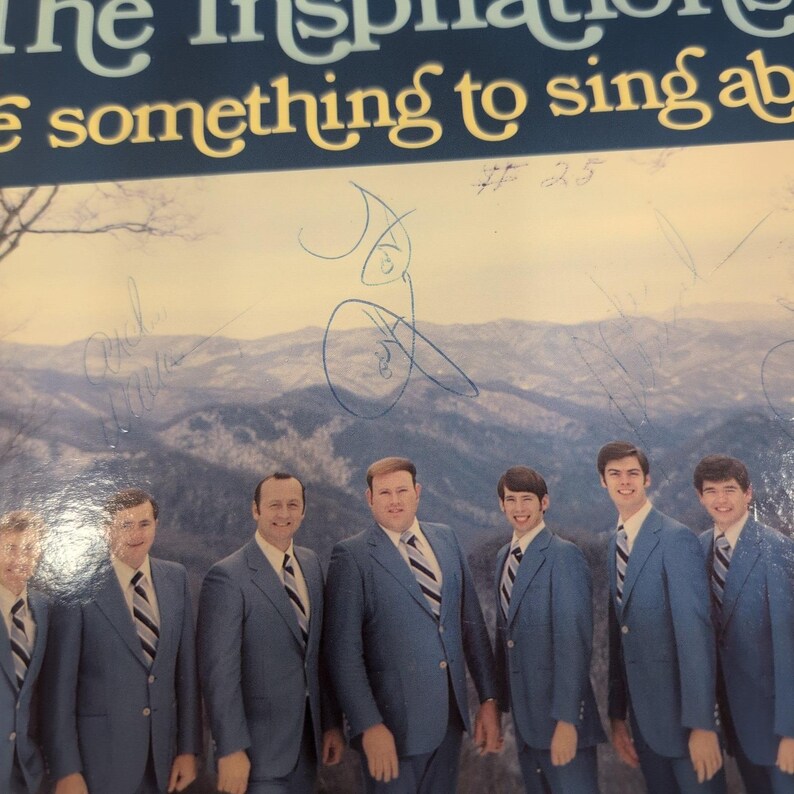 The Inspirations Have Something to Sing About Vinyl LP Signed CAS-9843 Gospel image 3