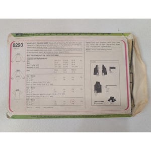 Simplicity 8293 Misses' Jiffy Pullover Blouse Sewing Pattern Med Size 14-16 VTG image 3