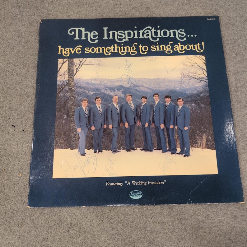 The Inspirations Have Something to Sing About Vinyl LP Signed CAS-9843 Gospel image 1