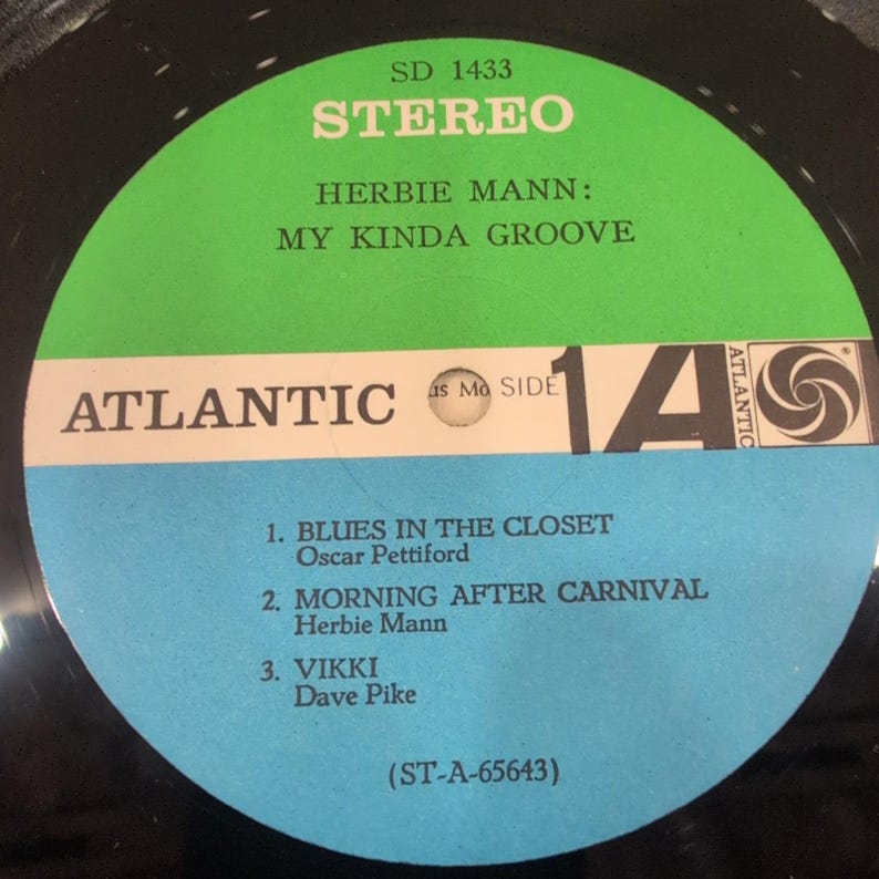 Herbie Mann My Kinda Groove Vinyl LP Atlantic SD 1433 Stereo Jazz Record image 4