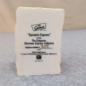 The Simpsons Geriatric Express Christmas Collection Sculpture 2003 Hamilton image 5