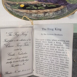 Kaiser Porcelain The Frog King Gerda Neubacher Classic Fairy Tales Plate image 5