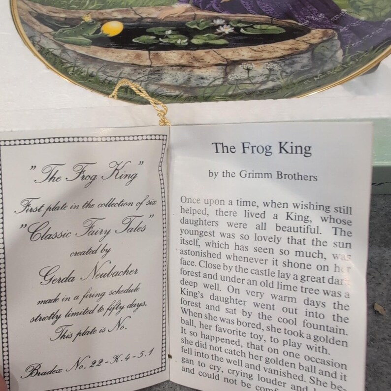 Kaiser Porcelain The Frog King Gerda Neubacher Classic Fairy Tales Plate image 5