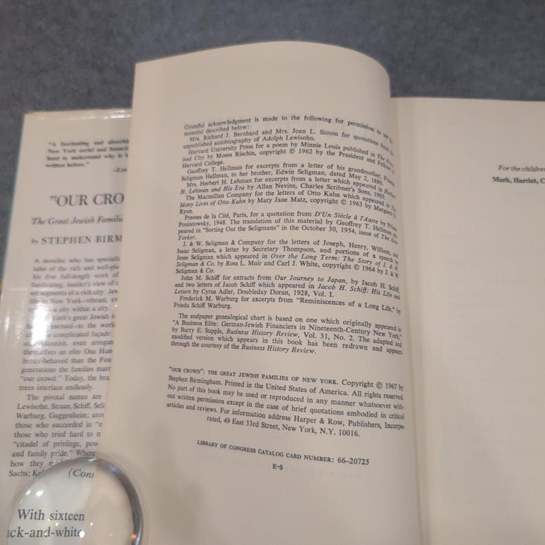 Nasz tłum Wielkie żydowskie rodziny Nowego Jorku Stephen Birmingham 1. wydanie 1967 zdjęcie 3