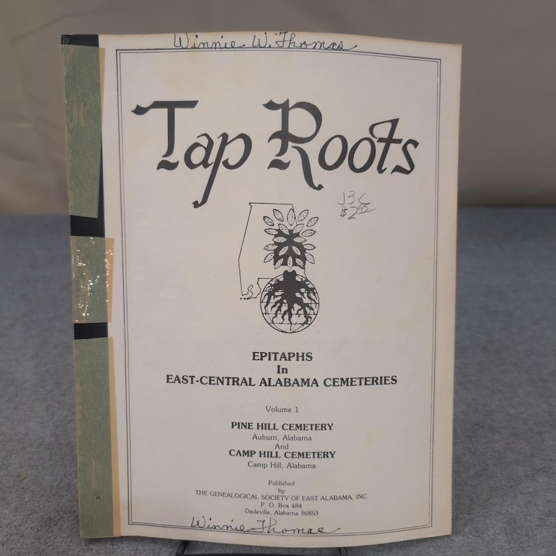 Tap Roots Epitaphs East-Central Alabama Cemeteries V1 Pine Hill Camp Hill 1982 image 1