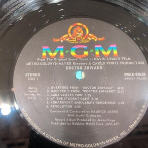 Doctor Zhivago Original Soundtrack Vinyl LP Maurice Jarre MGM SWAE-90620 Stereo image 5