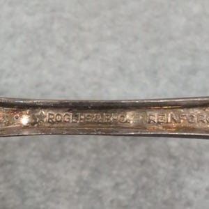 Rogers & Bro. Reinforced Plate Serving Fork Silver Tone Ornate Handle image 4