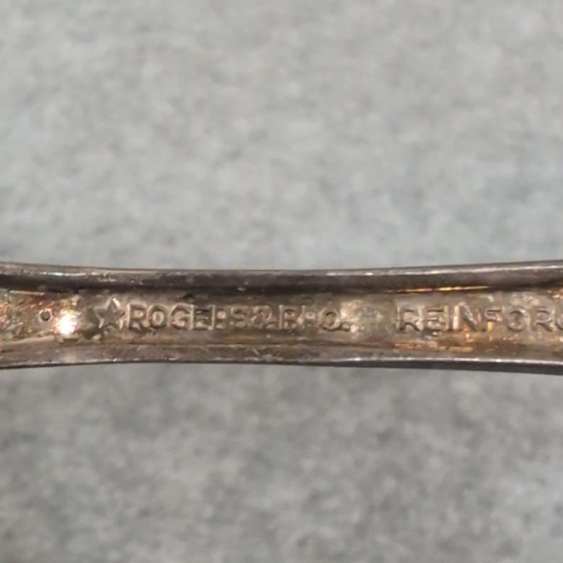 Rogers & Bro. Reinforced Plate Serving Fork Silver Tone Ornate Handle image 4