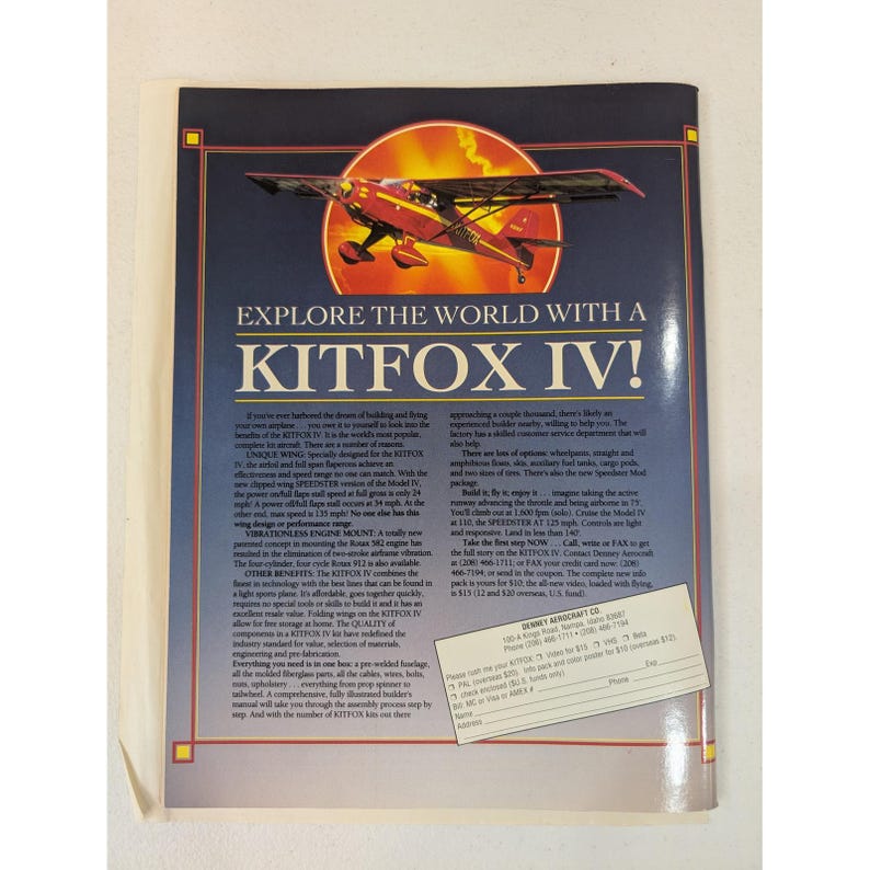 Sport Aviation Magazine June 1992 Aircraft + Signed Editor Letter to Contributor image 2