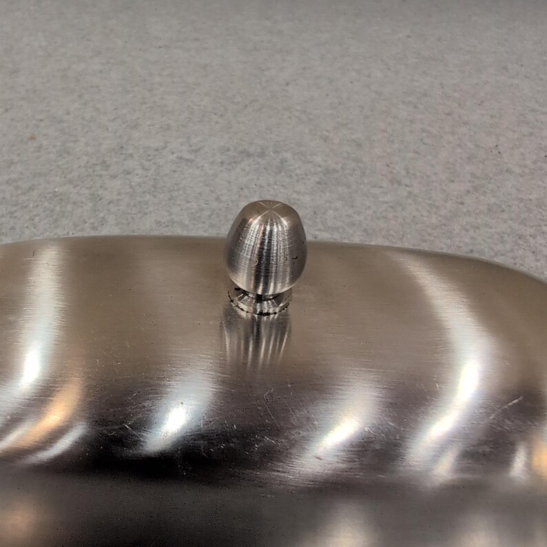 Reed & Barton 18/8 Stainless Steel Butter Dish with Lid Made in Japan Brushed image 2