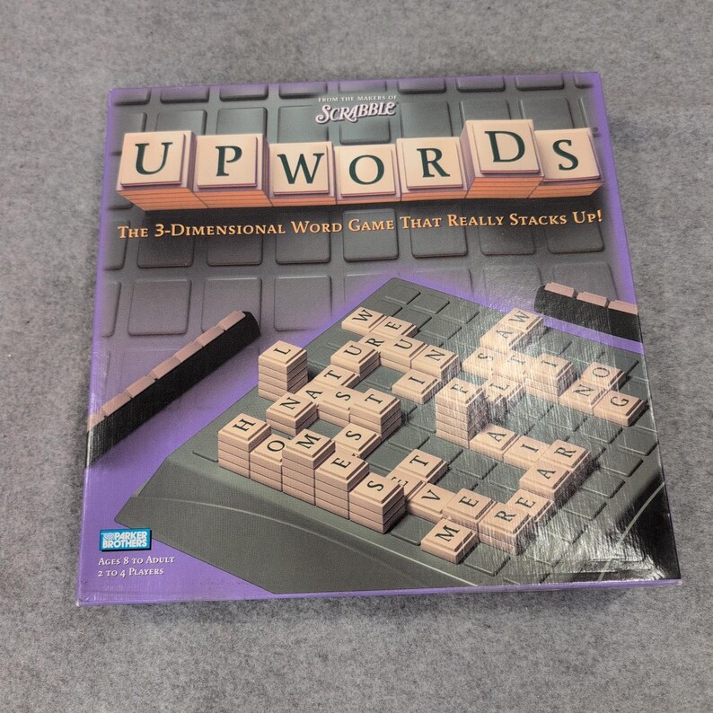 2002 Upwords 3Dimensional Word Game By Parker Brothers Complete image 2