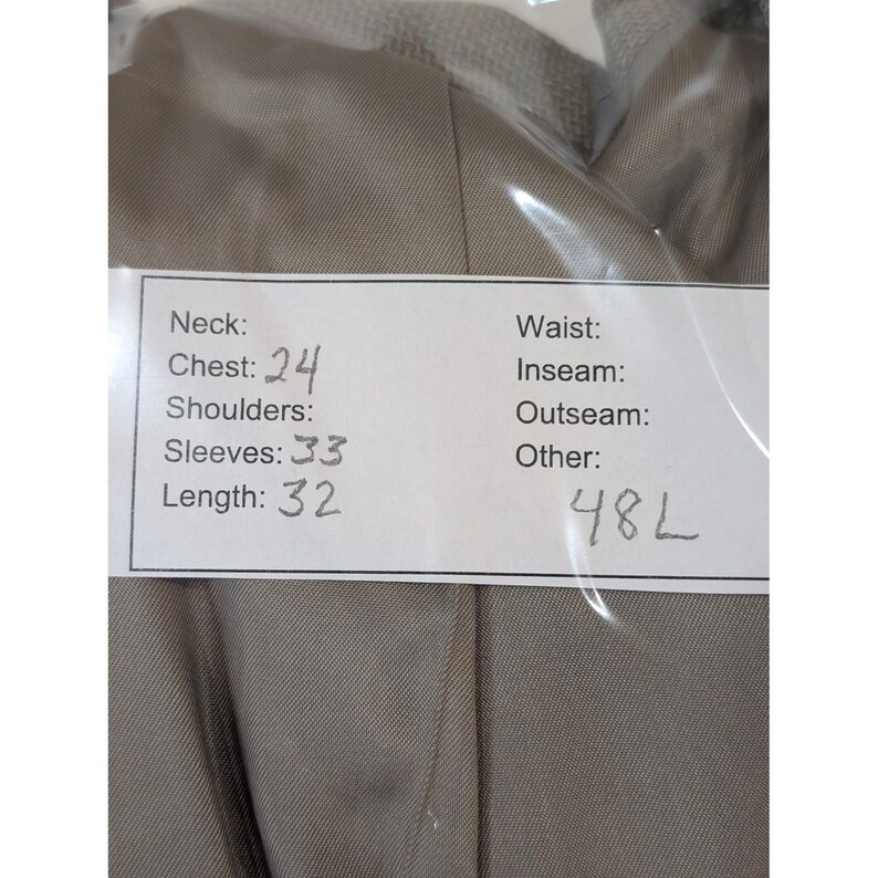 Hart Schaffner Marx Parisian Mens Gray Blazer Pure Silk Silfino 48L image 5
