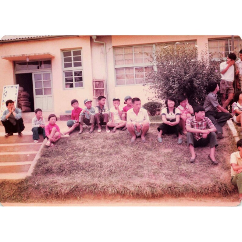 12 Vintage 1980s Osan Air Base Korea USAF Orphanage Visit Photo Lot image 2