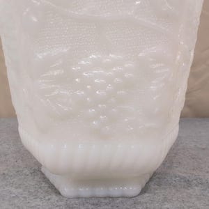 Fire-King Milk Glass Harvest Grape Hexagonal Planter White VTG Anchor Hocking image 3