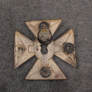 Vintage Tempelritter In hoc signo Vinces Cross Schwert Scheide Emblem silber Bild 3