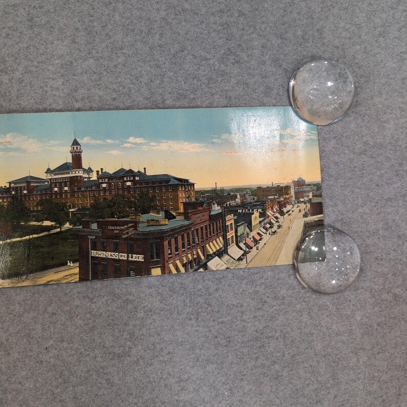 Vintage Panoramic Postcard Heart of Hot Springs Arkansas Eastman Hotel Army Navy image 5