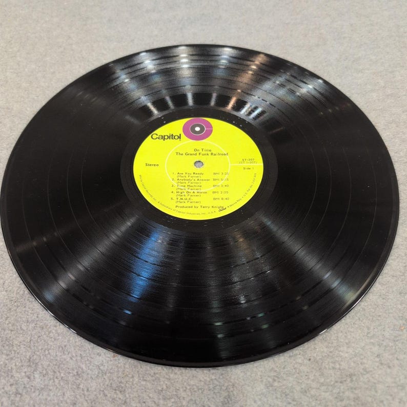 Grand Funk Railroad On Time Vinyl LP Record Capitol ST-307 1969 Hard Rock VG image 3