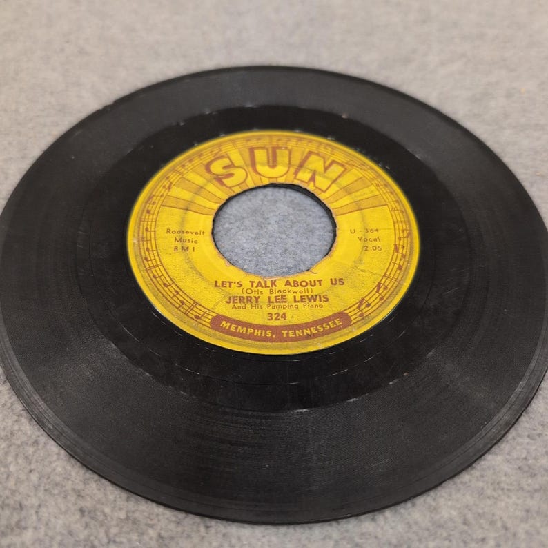 Jerry Lee Lewis Lets Talk About Us Ballad of Billy Joe Sun Records 324 45 RPM image 3