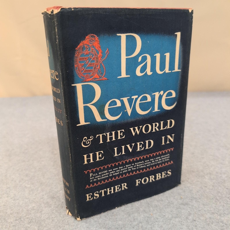 Paul Revere and the World He Lived In by Esther Forbes 1942 Hardcover DJ VG image 1