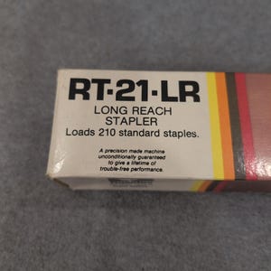 RoseTec RT-21-LR Long Reach Stapler 12 Inch Capacity Black Metal Office Tool image 4