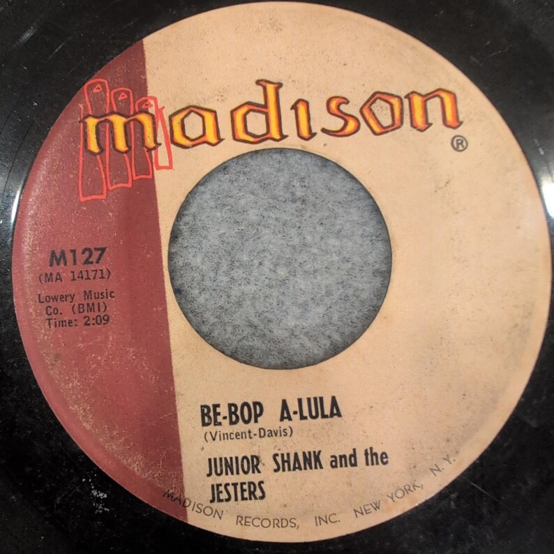 Junior Shank and the Jesters Be-Bop A-Lula Locked Out Madison M127 45 RPM Vinyl image 1
