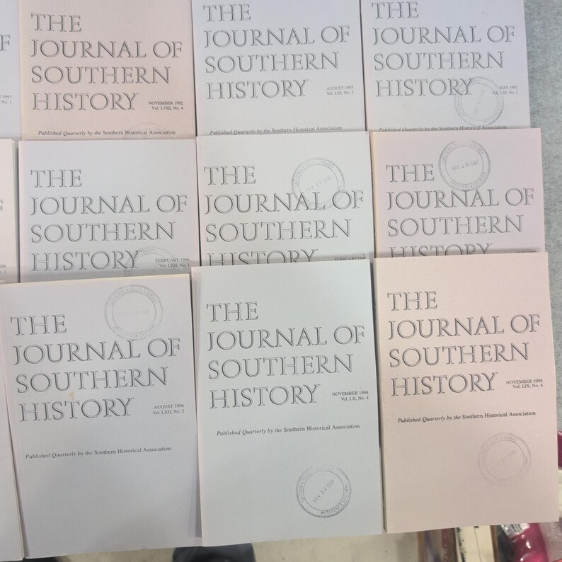 Kavel 27 The Journal of Southern History Magazines 1987-1998 Wetenschappelijke tijdschriften afbeelding 6