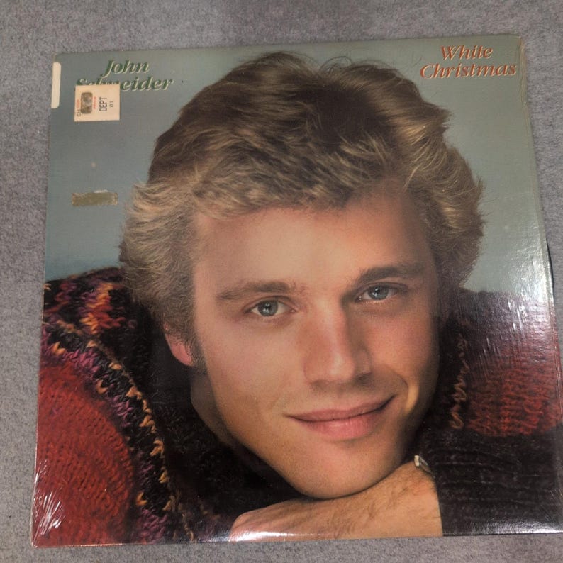 John Schneider White Christmas Vinyl LP 1981 Scotti Brothers Holiday Record image 1